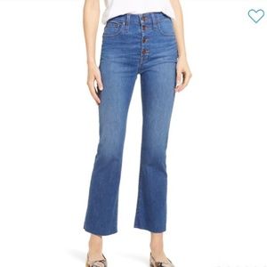 Madewell Cali Demi Boot High Waisted Button Fly